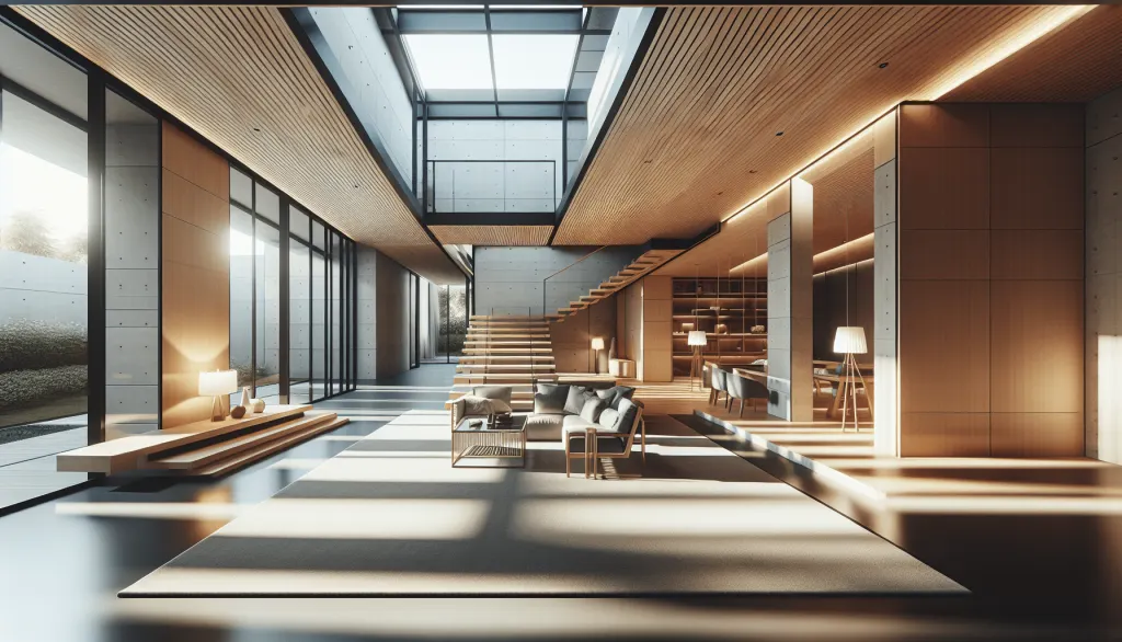 comment l'architecte a t il conçu l'intérieur d'une maison moderne ?