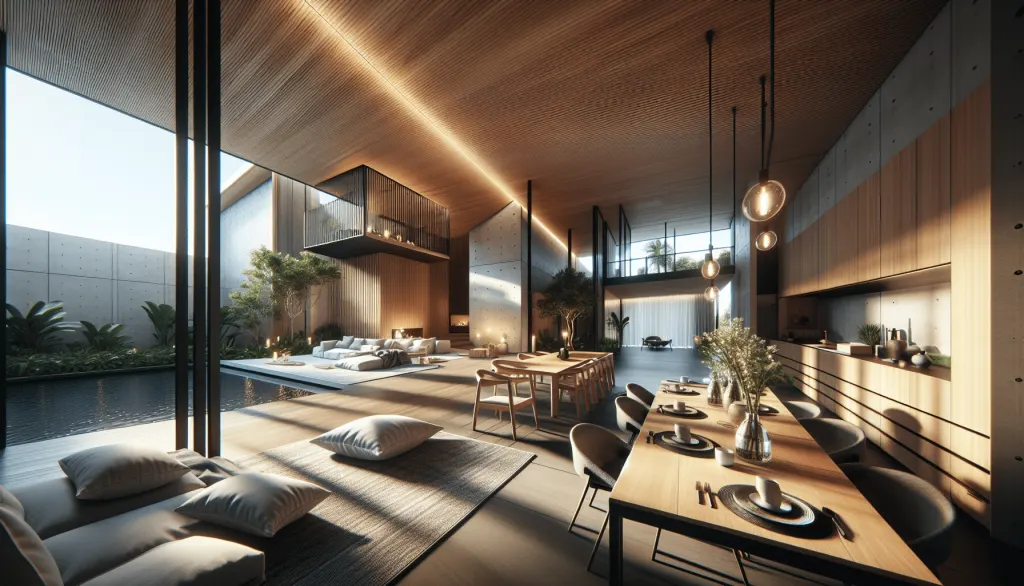 comment l'architecte a t il conçu l'intérieur d'une maison moderne ?