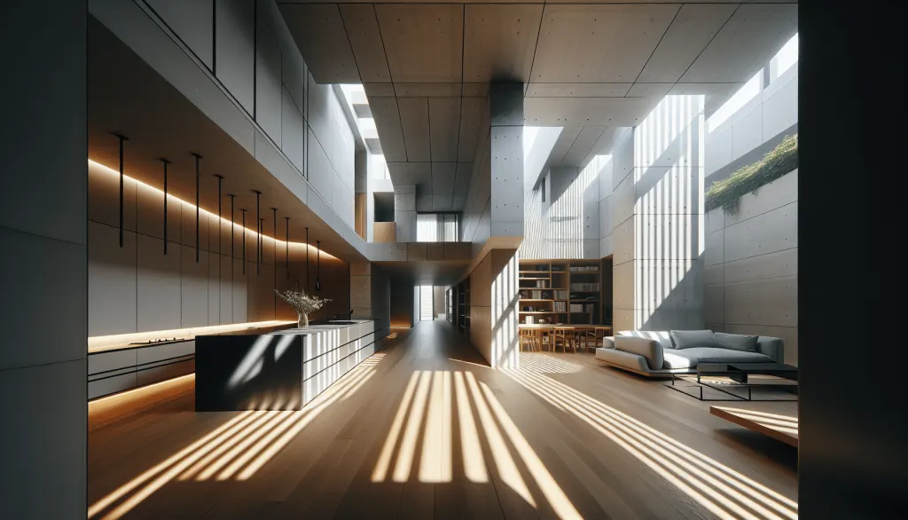 comment l'architecte a t il conçu l'intérieur d'une maison moderne ?